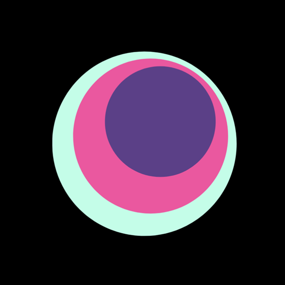 Lucid Labs logo, concentric multicoloured circles